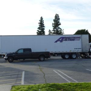 Armstrong Action 48 Foot Trailer 1 on location in Los Angeles on The Green Hornet