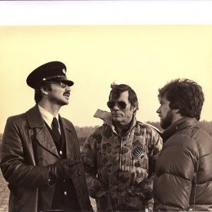 Burt Reynolds, Hal Needham and Andy Armstrong 1980 Holland