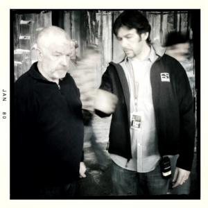 James and Andy Armstrong on set of The Amazing Spiderman