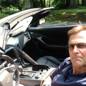 Shot on set of Cap2 in Cleveland @ Cemetary in a not yet released 1 of 2 in existence 2014 Black Widow Chevrolet Corvette Stingray