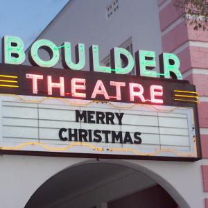 The marquees are original to the Boulder Theatre which was built in 1932.