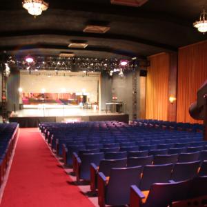 Inside of Desi's Boulder Theatre in Boulder City NV. Capacity 380