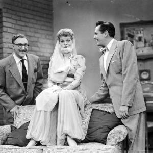 Still of Lucille Ball Desi Arnaz Jr and John Brown in I Love Lucy 1951