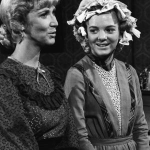 Still of Alison Arngrim and Charlotte Stewart in Little House on the Prairie (1974)