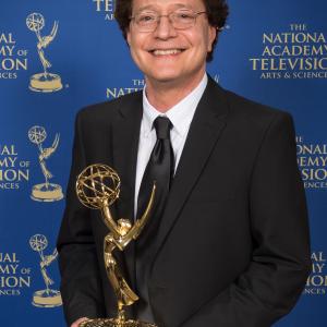 Jerry Aronson receiving Emmy Award for CHASING ICE in the Best Nature Programming category