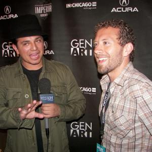 Johnny Arreola interviewing actor TJ Thyne