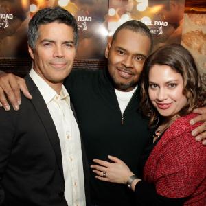 Esai Morales Ron Simons and Vanessa Aspillaga attend the Gun Hill Road Premiere After Party at Shabu during the 2011 Sundance Film Festival