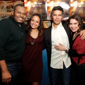 Ron Simons Judy Reyes Esai Morales and Vanessa Aspillaga attend the Gun Hill Road Premiere After Party at Shabu during the 2011 Sundance Film Festival