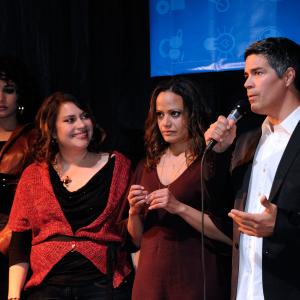 Harmony Santana Vanessa Aspillaga Judy Reyes and Esai Morales attend the Gun Hill Road Premiere at the Library Center Theatre during the 2011 Sundance Film Festival