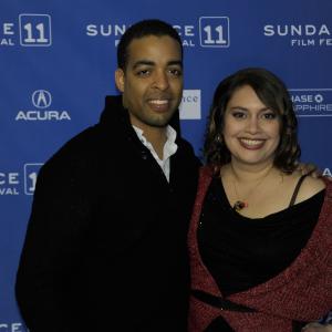 Director Rashaad Ernesto Green and actress Vanessa Aspillaga attend the Gun Hill Road Premiere at the Library Center Theatre during the 2011 Sundance Film Festival