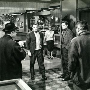 Still of Michel Ardan France Asselin Claude Cerval Philippe March and Lino Ventura in Classe tous risques 1960