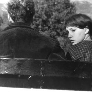 Still of Philippe Asselin and Anne Wiazemsky in Au hasard Balthazar 1966