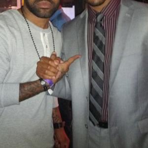 Sharif Atkins and recording artist TD at Lalah Hathaways Where it All Begins 2011 album release party