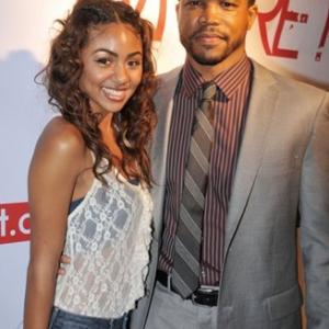 Sharif Atkins and actress Chelsea Tavares at Lalah Hathaways Where it All Begins 2011 album release party