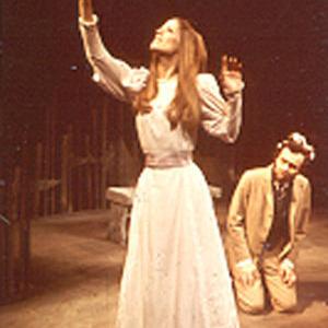 Libby Aubrey center stage as the lead in Journey of the Fifth Horse at the University of Wisconsins Frank Llyod Wright theater