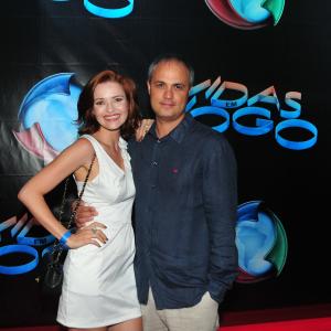 Alexandre Avancini and Nanda Ziegler at event of Vidas em Jogo TV series 2011