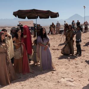 Alexandre Avancini, Denise Del Vecchio, Milla Christie and Carla Regina in Atacama Desert, Chile, for Jose do Egito (TV series 2013).