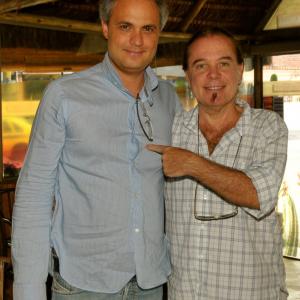 Alexandre Avancini and Sergio Penna (acting coach) at event of Vidas em Jogo (TV series 2011).