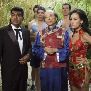 Still of Diedrich Bader James Hong George Lopez Brandon Molale and Maggie Q in Balls of Fury 2007