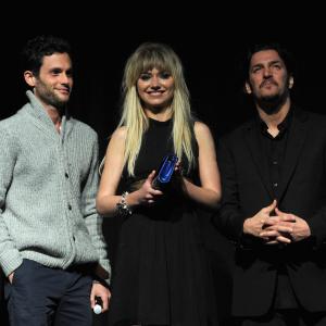 Penn Badgley Frank Bello and Imogen Poots at event of Greetings from Tim Buckley 2012