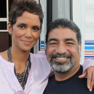 on the set of Movie 43Sayed Badreya and Oscar Winner Actress Halle Barry