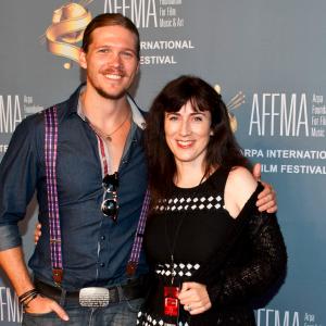 Actor Scotty Dickert and ActressDirector Cindy Baer Odd Brodsky carpet arrivals at the Arpa Intl Film Festival Egyptian Theatre Hollywood 2014