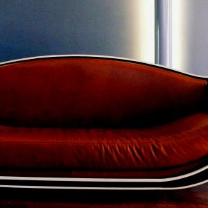 Bailie designed Art Deco sofa after Marcel Coard The Blue Mansion Directed and Produced by Glen Goei