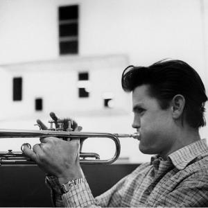 Chet Baker at a recording session, Los Angeles, CA, 1954.