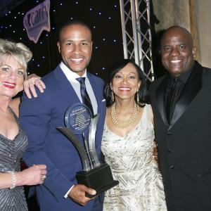 Kandra KIng, DeVon Franklin, Dr. Pearl Grimes Aejay'e Jackson at the Fundraiser for CARRY 2014