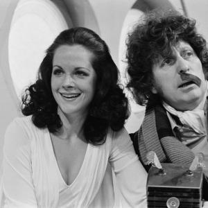 Tom Baker as Doctor Who and Mary Tamm as his companion Romana on the set of the BBC television science fiction series Doctor Who at BBC TV Centre London 25th April 1978
