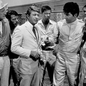 Elvis Presley Carl Ballantine Bill Bixby and Nancy Sinatra in Speedway MGM 1968