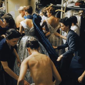 Backstage at the Pierre Balmain Couture show