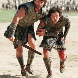 Still of Eric Bana and Orlando Bloom in Troy 2004