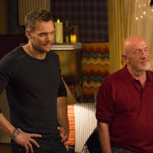 Still of Jonathan Banks and Joel McHale in Community (2009)