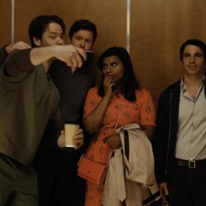 Still of Ike Barinholtz Chris Messina Mindy Kaling and Ed Weeks in The Mindy Project 2012