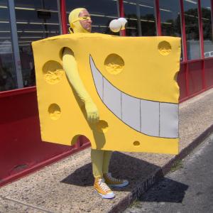 Man in Cheese Suit. Designed and Constructed by Lisa Barnes