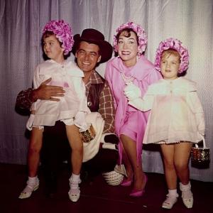 Rory Calhoun and wife Lita Baron with children Cindy and Tammy C 1963