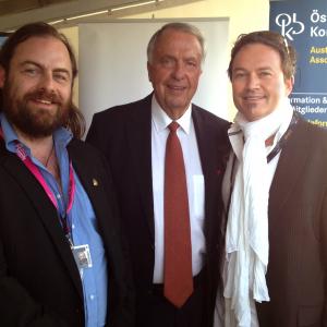 Paul Hills (Director), German Minister of Culture Bernd Neumann and Barsotti at Cannes 2012