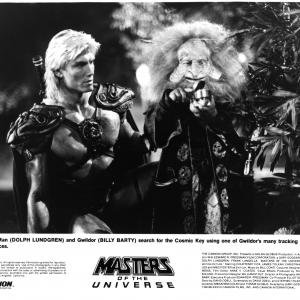 Still of Dolph Lundgren and Billy Barty in Masters of the Universe 1987