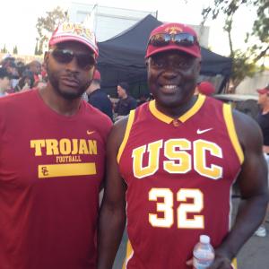 Neil Barton with Actor/Director Jeff Sanders at USC vs Hawaii game.