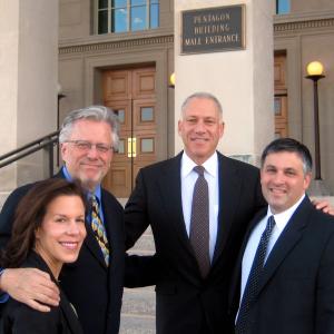 Ellen Goosenberg, Geof Bartz, Jon Alpert, Andy Morreale at the Pentagon for the screening of WARTORN October 29, 2010.