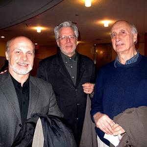 Bob Eisenhardt, Geof Bartz and Larry Silk at the screening of David Grubin's 