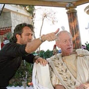 Director GIULIO BASE and actor MAX VON SIDOW on the set of THE FINAL INQUIRY (2006)