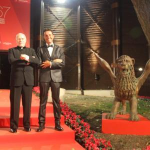 Former Venice Film Festival director Marco Muller and actor Giulio Base