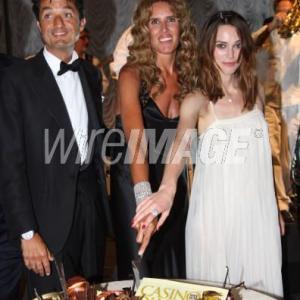 Giulio Base Tiziana Rocca and Keira Knightley attends the 64th Venice Film Festival  Atonement Party