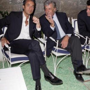 Actors Giulio Base and Giancarlo Giannini attend the Ischia Global Film And Music Festival on July 18, 2008 in Ischia, Italy.