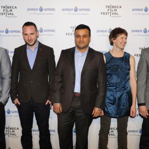 Bombay Sapphire Imagination series winner Shekhar Bassi with four other winners on the red carpet at Tribeca Film Festival 2013.