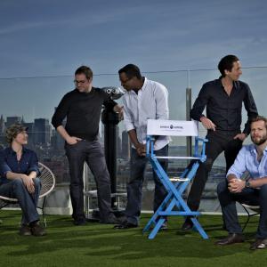 Bombay Sapphire Imagination Series winners including Shekhar Bassi being photographed with Adrian Brody and Geoffrey Fletcher