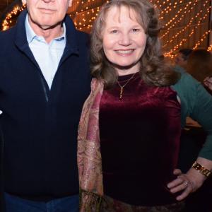 Enjoying the festivities, Harrison Ford and Actress Roberta Bassin 