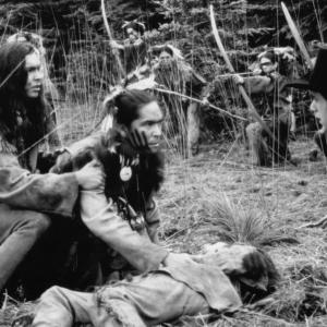 Still of Adam Beach and Sheldon Peters Wolfchild in Squanto: A Warrior's Tale (1994)